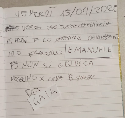 Gaia dice che non si deve giudicare chi è se stesso